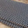 Guarda-corpo de tela soldado industrial aço manganês 65 tela aço para mineração malha de arame quadrado furo furo redondo ferramenta de moagem perfuração