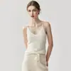 Camisole de malha Conseni 100% cashmere com decote em V, um top feminino simples e versátil, perfeito como uma elegante camada interna, disponível para atacado