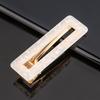 Pinza para el cabello de Placa de Acetato Combinada Transfronteriza de Amazon para Mujer Pin de una Palabra Geométrico Acrílico Pin Lateral con Patrón de Mármol Accesorio para el Cabello