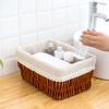 Cesta de Armazenamento de Vime Cesta de Armazenamento de Mesa Cesta de Armazenamento de Vime para Roupas e Brinquedos Armazenamento de Vime Cesta de Armazenamento de Mesa para Casa