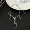 Collar Colgante de Amor de Zirconio Estilo Diablo Picante Goteando Aceite para Mujer 2024 Nueva Moda Pendientes de Gama Alta Cadena para Clavícula