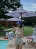 Nuevo Estilo Coreano Estilo Ins Falda Pequeña Fresca con Escote en V Cubre Vientre y Aspecto Adelgazante Traje de Baño de Una Pieza de Alta Gama para Mujeres