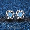 Brincos de pino de prata esterlina S925 Lucky Clover Brincos de folha nova brincos de pino pequenos simples design temperamento celebridade online