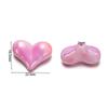 Venta al por mayor Cuentas Perforadas de Corazón de Color Sólido Chapadas en UV Tridimensionales Materiales para Accesorios de Joyería Pulsera Hecha a Mano DIY