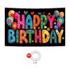 Telón de Fondo de Cumpleaños Paño Transfronterizo Ambiente de Fiesta Diseño Paño Colgante de Alta Gama Banner Decorativo Bandera Personalización
