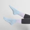 Calcetines de Cinco Dedos hasta la Pantorrilla con Bloques de Color, Calcetines de Yoga con Agarre Antideslizante, Calcetines Finos de Algodón hasta la Media Pantorrilla para Mujer, Deportes de Interior y Aeróbicos