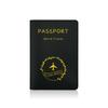 Bolsa para Pasaporte de Cuero PU Transfronterizo Estampado en Bronce con Termoprensado de Alta Frecuencia Soporte para Pasaporte Multifunción con Tarjeta