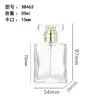 Botellas de Perfume en Stock Botellas de Perfume de Vidrio Transparente de 50 ml Botellas Reutilizables Botellas Vacías de Vidrio Venta al por Mayor Transfronteriza Impuestos Incluidos