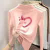 Top cálido y grueso de otoño e invierno para niñas, nuevo estilo 2026, cómoda camiseta básica de corte holgado, camiseta de manga larga de forro polar alemán para niños mayores