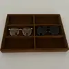 Pulseiras de contas de oração budistas cor de café bandeja de exibição de joias balcão adereços de joias divisor de grade de exibição caixa de armazenamento