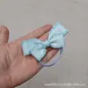Cuerda para la cabeza de tela para estudiante adulto, color azul claro, pata de gallo, moño pequeño, banda de goma, diadema, cuerda para el pelo