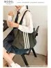 Bolso de Hombro Nuevo Simple Rayado Moda para Mujer Bolso Tote de Gran Capacidad Bolso Cruzado para Estudiante Ligero Almacenamiento