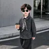 Camisa Xadrez Infantil Estilo Primavera e Outono Jaqueta Casual Infantil Estilo 2026 Lindo Menino Camisa de Manga Longa Primavera e Outono