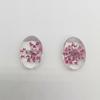 18 * 25 mm Cuentas ovaladas estrelladas Pendientes de Gema del Tiempo Accesorios para puesto de manualidades Joyería de flor seca Encaje para manualidades