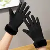 Guantes de invierno para mujer con forro polar, engrosados, a prueba de frío, cálidos, cortavientos, para exteriores, equitación, conducción, tacto de terciopelo, algodón, venta al por mayor