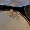 Pendientes de plata 925 con forma de aguja y circonita cuadrada, sencillos, de lujo, de alta gama, para mujer, de Corea del Sur, nuevos y elegantes, que combinan con todo.