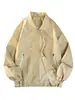 Nueva chaqueta de cuero casual de moda para hombre de otoño, estilo de Hong Kong moderno, corte holgado, acabado lavado, ropa retro para hombre