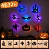 Pegatinas Decorativas de Murciélago Pequeño para Halloween Pegatinas de Araña para Pared Adornos Ambiente para Ventana de Bar Escenografía Accesorios para Fotos