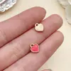 Gota aceite 10 colores versión coreana de mini forma de corazón de melocotón 8x 7 mm colgante para collar de bricolaje, pendientes, pulsera, accesorios de joyería al por mayor