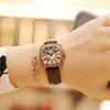 Relógio Feminino Automático da Marca Zido com Pulseira de Couro Vintage, Versátil, Casual, Elegante, Luxo Leve para Pulso