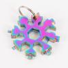 Llave de copo de nieve multifuncional de fábrica, enchufe EDC octagonal hexagonal, totalmente de acero, 19 en 1, tarjeta de herramientas universal portátil