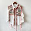 Blusa de renda doce estilo japonês e coreano, colete pequeno bordado feminino, vestido de primavera e outono, proteção de pescoço, ar condicionado, xale pequeno