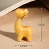 Figuras de Girafa e Veado Esculpidas em Sândalo, Pequenos Artesanatos de Madeira, Enfeites de Decoração para Casa Estilo Cartoon