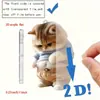 Llavero Colgante Decoración Personaje Animal Dibujos Animados Impresión Plana 2D Transfronterizo Personalizado Colgante Pequeño Moderno Sencillo