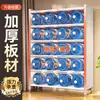 Estantería de Acero para el Hogar, Gabinete de Almacenamiento Multicapa a Prueba de Polvo, de Piso con Puerta y Cerradura, Estantería de Hierro Forjado para Libros Infantiles, Estante de Almacenamiento