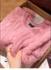 Suéter negro de punto trenzado estilo retro coreano para mujer, engrosado para otoño e invierno, corte holgado y relajado, efecto adelgazante, color liso, top de punto