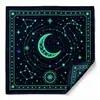 Lenço quadrado estampado customizado luminoso com padrão que brilha no escuro, marca de lenços de cabeça, produção de amostra baseada nos designs fornecidos, produção em massa e customização da fábrica de origem