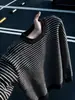 Suéter masculino listrado gola redonda cleanfit outono estilo preguiçoso malha retro americano uso de casal camada base