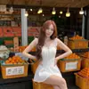 2026 Nuevo Conjunto Retro Puro y Deseable para Mujer Petite con Vestido Camisola y Sensación de Alta Gama, Adecuado para Traje de Baño de Vacaciones en Aguas Termales para Mujeres
