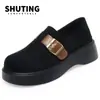 Zapatos Mocasines Estilo Nuevo 2026, Zapatos Birkenstock de Suela Gruesa, Cómodos Zapatos para Mujer de Cuero Suave y Suela Suave, Modernos, Slip-On