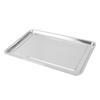 Venta al por mayor directa de fábrica bandeja cuadrada gruesa de acero inoxidable plato para barbacoa de restaurante plato para pescado asado cuenca cuadrada con agujeros para té