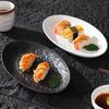 Prato Doméstico para Cozinhar Peixe no Vapor com Padrão de Pedra em Cor Sob Esmalte, Prato Cerâmico Comercial Estilo Japonês, Prato, Tigela, Atacado do Fabricante
