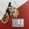 Crachá Corporativo Personalizado Logo Ouro Puro 999 Labubu Angela Vários Chaveiros Correntes para Celular Presentes para Lojas