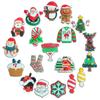 19 acessórios diy de Natal fluorescente PVC borracha macia dos desenhos animados destacável decorativo fivela furo sapatos sapatos de flores acessórios