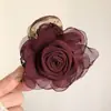 Novo Prendedor de Garra Flor Seca Rosa 2026 para Mulheres, Prendedor de Cabelo de Alta Qualidade para Metade do Cabelo na Parte de Trás da Cabeça, Acessório de Cabelo Versátil de Celebridade da Internet