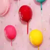 Cartão de enfeite de bolo de balão pequeno colorido para festa de aniversário infantil decoração de mesa de sobremesa balão de cor de doce bandeira de balão
