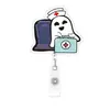 Porta-Crachá Retrátil Transfronteiriço da Amazon Clipe de Crachá Giratório de Acrílico Clipe de Crachá de Identificação de Fantasma de Halloween
