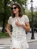 Ropa para Mujer Zr Exportación al por Mayor Primavera Nueva Estilo Europeo y Americano Transparente Gasa Manga Abullonada Top de Manga Corta
