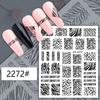 Explosões transfronteiriças Leopard Series Nail Art Adesivos Adesivos Franceses Borboleta Zebra Prego Decalques Decorativos Atacado