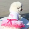 Saias para Cachorro Feitas Sob Medida de Fábrica, Roupas de Gato para Primavera e Verão, Acessórios para Cachorro, Saias de Gaze, Ursinho com Tema de Amor, Bichon, Corgi