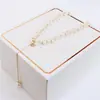 Collar de cadena corta para clavícula de verano de Corea del Sur, nuevo collar de moda con perlas de cristal, collar de cadena para el cuello, gargantilla para mujer
