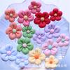 Tela de imitación de red de internet dulce resina flor de cinco pétalos diy pegamento crema material hecho a mano accesorios de joyería para anillo de pelo de niños