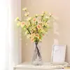 Azaleia artificial, flores de espuma de borboleta rosa, decoração de casa, arranjo de vaso para sala de estar, estética de alta qualidade, buquê de flores artificiais de 5 cabeças