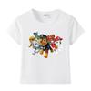 Ropa para niños Wang Wang, camiseta de algodón con cuello redondo y manga corta, nueva camiseta de verano, camiseta de media manga, una generación de cabello