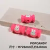 Cadena para Teléfono Móvil de Conejo con Cuentas de Caramelo Cadena Colorida para Teléfono Móvil Macarrón Lindo Joyería Hecha a Mano con Goteo de Aceite Accesorios Colgantes