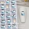 Guía de borde rectangular octagonal plana de diamante de alta calidad K9 de color con forma especial para manicura de tamaño grande mediano pequeño, aplicación de uñas con diamantes, joyería para uñas